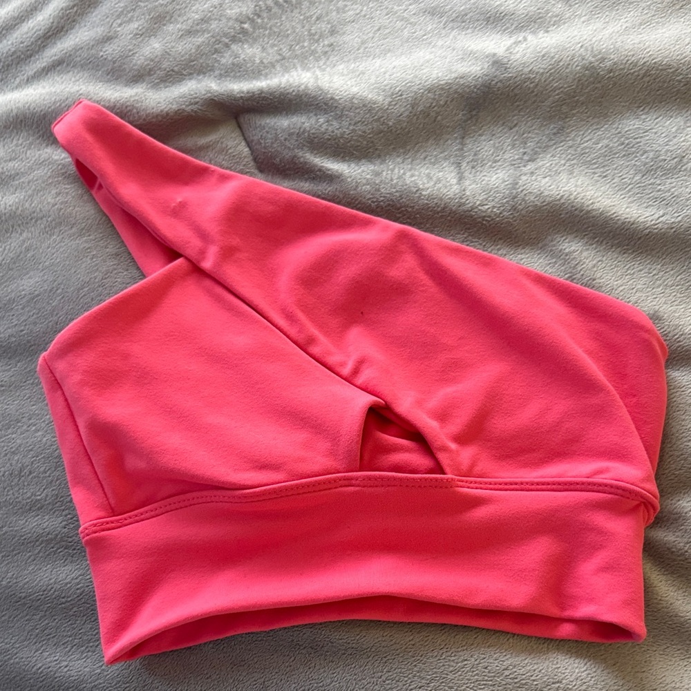 Sokali Pink One-Shoulder Dance Top